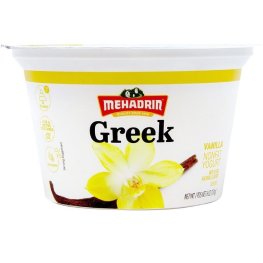 Mehadrin Nonfat Greek Vanilla Yogurt 6oz