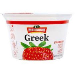 Mehadrin Nonfat Greek Strawberry Yogurt 6oz