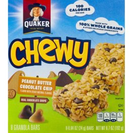 Quaker Chewy Peanut Butter Chocolate Chip Granola Bars 8Pk