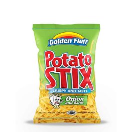 Golden Fluff Potato Stix Onion/Garlic 7Pk 8oz