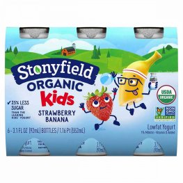 Stonyfield Kids Strawberry Banana Yogurt 6Pk