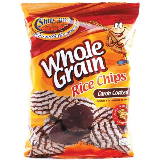 Shibolim Whole Grain Rice Chips Carob Coated 3.5oz