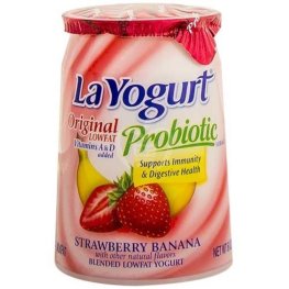 La Yogurt Strawberry/Banana Low Fat Yogurt 6oz