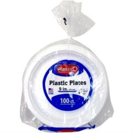 Plastico 9" Plastic Plates 100Pk