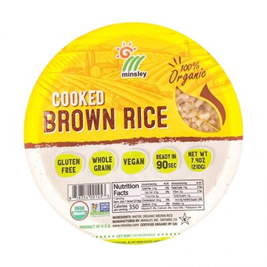 Minsley Organic Cooked Brown Rice 7.4oz