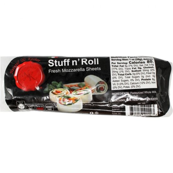 Natural and Kosher Stuff n Roll Sliced Mozzarella 12oz