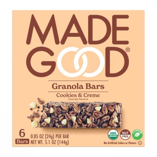 Made Good Cookies and Creme Granola Bars 6pk