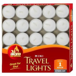 Ner Mitzvah Mini Travel Lights 50Pk