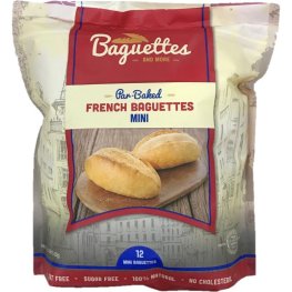Baguette's Mini French Baguettes 12pk