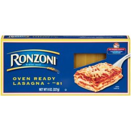 Ronzoni Oven Ready Lasagna 8oz