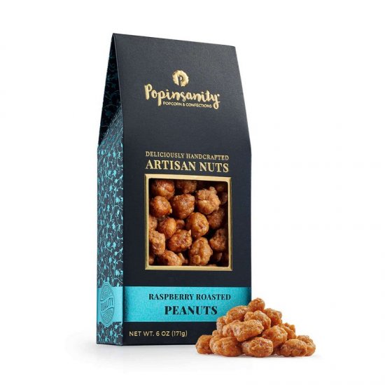 Popinsanity Raspberry Roasted Peanuts 6oz