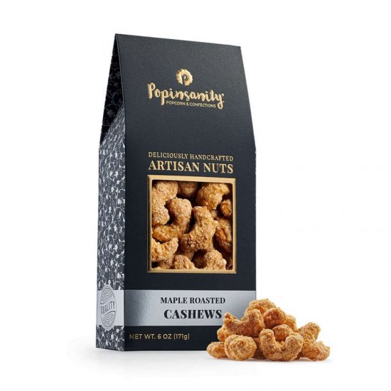 Popinsanity Maple Roasted Cashews 6oz