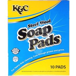 K&C Steel Wool Soap Pads 10Ct