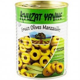 Paskesz Sliced Green Olives Manzanillo 19oz