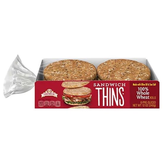 Arnold Sandwich Thins Whole Wheat 12oz