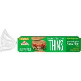 Arnold Sandwich Thins 100% Whole Wheat Flax & Fiber 6pk 12oz