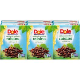 Dole California Seedless Raisins 6pk