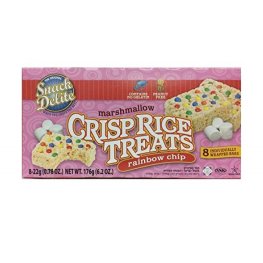 Snack Delite Marshmallow Crisp Rice Treats Rainbow Chip 8pk