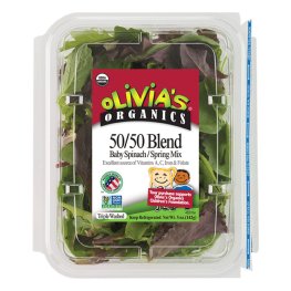Olivia's 50/50 Blend Spring Mix and Spinach 5oz