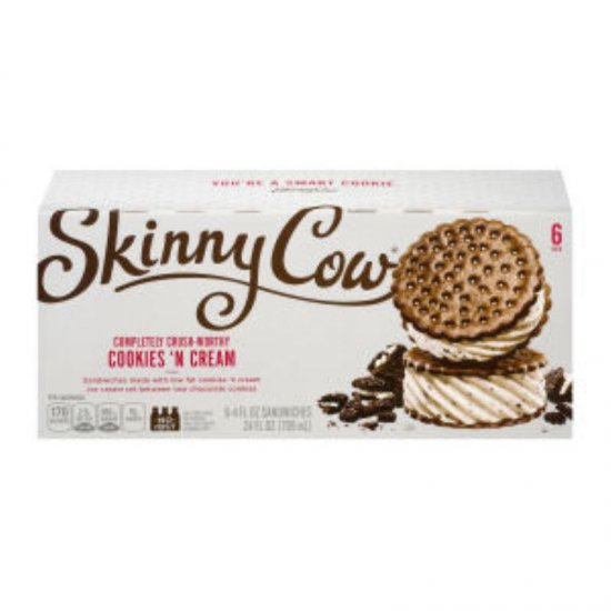 Skinny Cow Sandwiches Cookies N\' Cream 6Pk