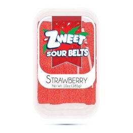 Zweet Sour Belts Strawberry 10oz