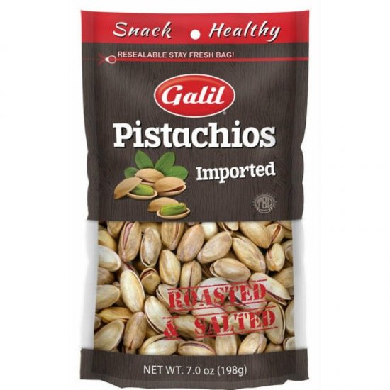 Galil Pistachios Imported Roasted Salted 6oz
