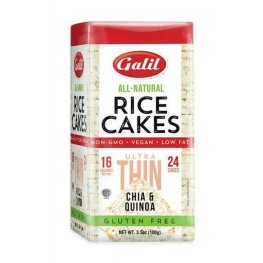 Galil Ultra Thin Rice Cakes Square Chia and Quinoa 3.5oz