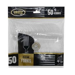 Dining Collection Clear Forks 50Pk