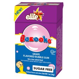 Bazooka Sugar Free Grape Flavored Gum 1oz