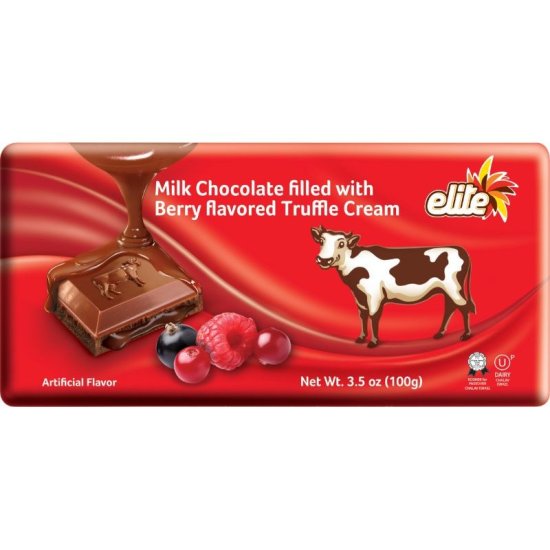 Elite Milk Chocolate with Berry Truffle Cream 3.5oz