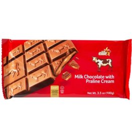 Elite Milk Chocolate With Praline Cream Bar 3.5oz