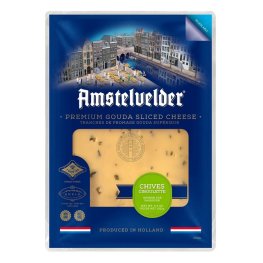 Amstelvelder Premium Gouda Sliced Cheese with Chives 5.29oz