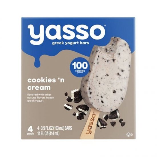 Yasso Cookies N\' Cream Frozen Greek Yogurt Bars 14oz