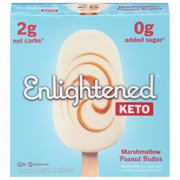 Enlightened Keto Marshmallow Peanut Butter Ice Cream Bar 4Pk