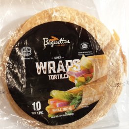 Baguette's 6" Whole Wheat Wraps 10pk