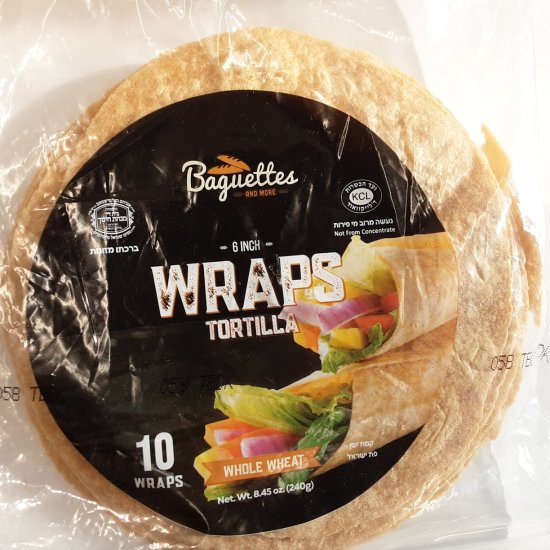 Baguette\'s 6\" Whole Wheat Wraps 10pk