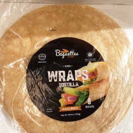 Baguette's 10" Whole Wheat Wraps 8pk