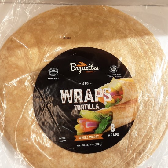 Baguette\'s 10\" Whole Wheat Wraps 8pk
