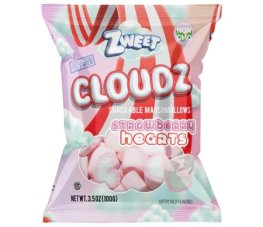 Zweet Cloudz Strawberry Marshmallow Hearts 3.5oz