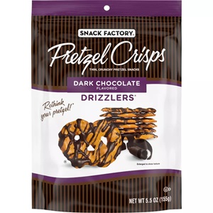 Snack Factory Pretzel Crisps Dark Chocolate Drizzlers 5.5oz